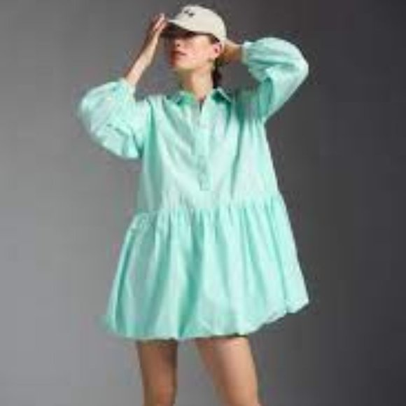 ISO Maeve Bubble-Hem Shirt Dress, size XXS in black, but also mint and pink - Picture 4 of 5